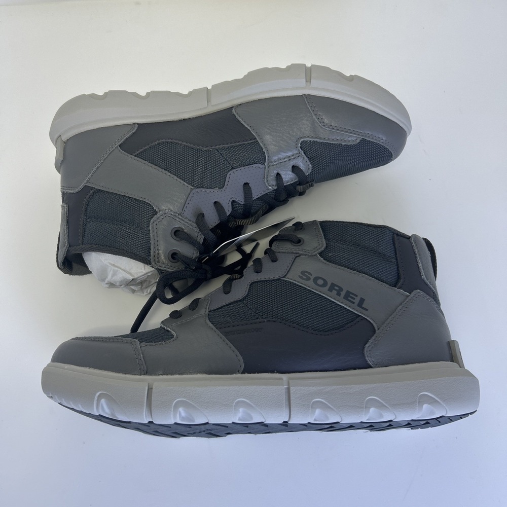 Sorel Explorer Next Sneaker Mid WP Waterproof Boots Men's Size 9.5 Dark Gray NEW - Picture 6 of 11